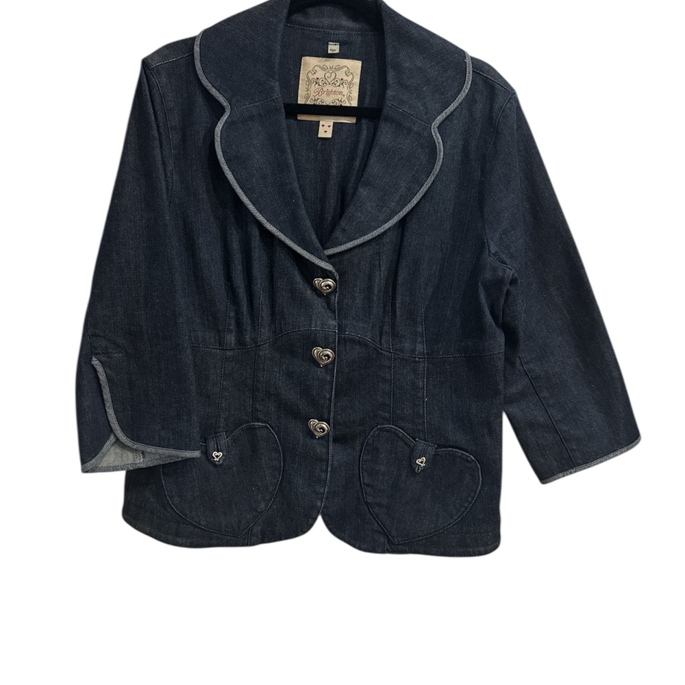 Brighton Follow Your Heart dark denim jacket, silver Brighton buttons